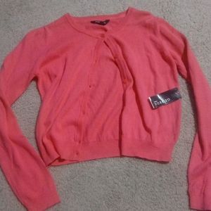 Pink button up sweater